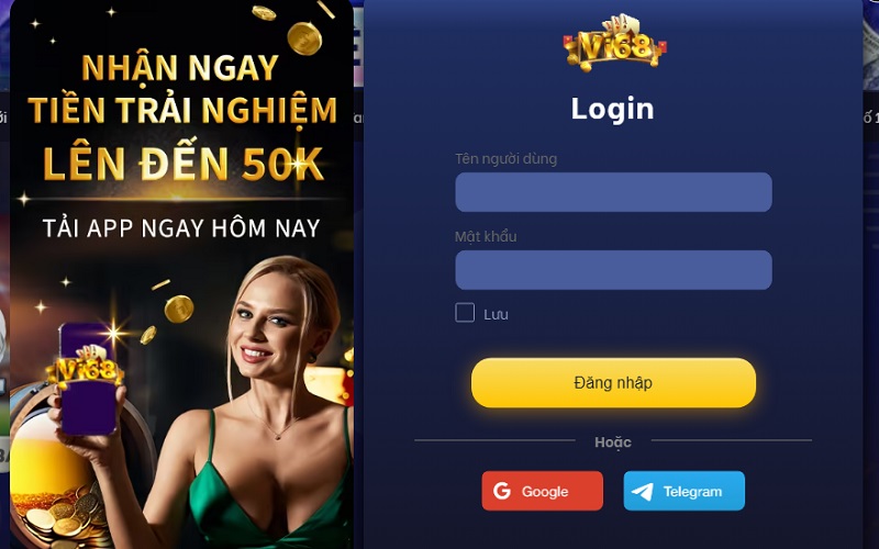 Hướng dẫn đăng nhập Vi68