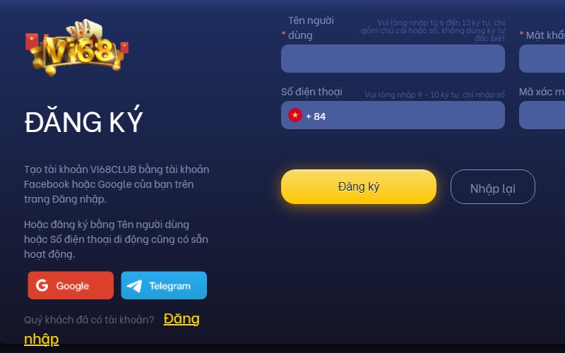 Khi đăng ký cần cung cấp mọi thông tin chính xác và đầy đủ