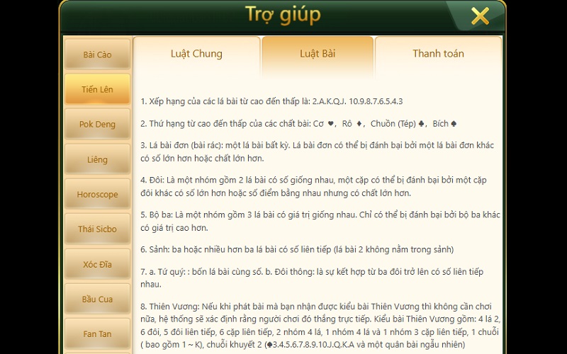 Luật chơi Tiến Lên